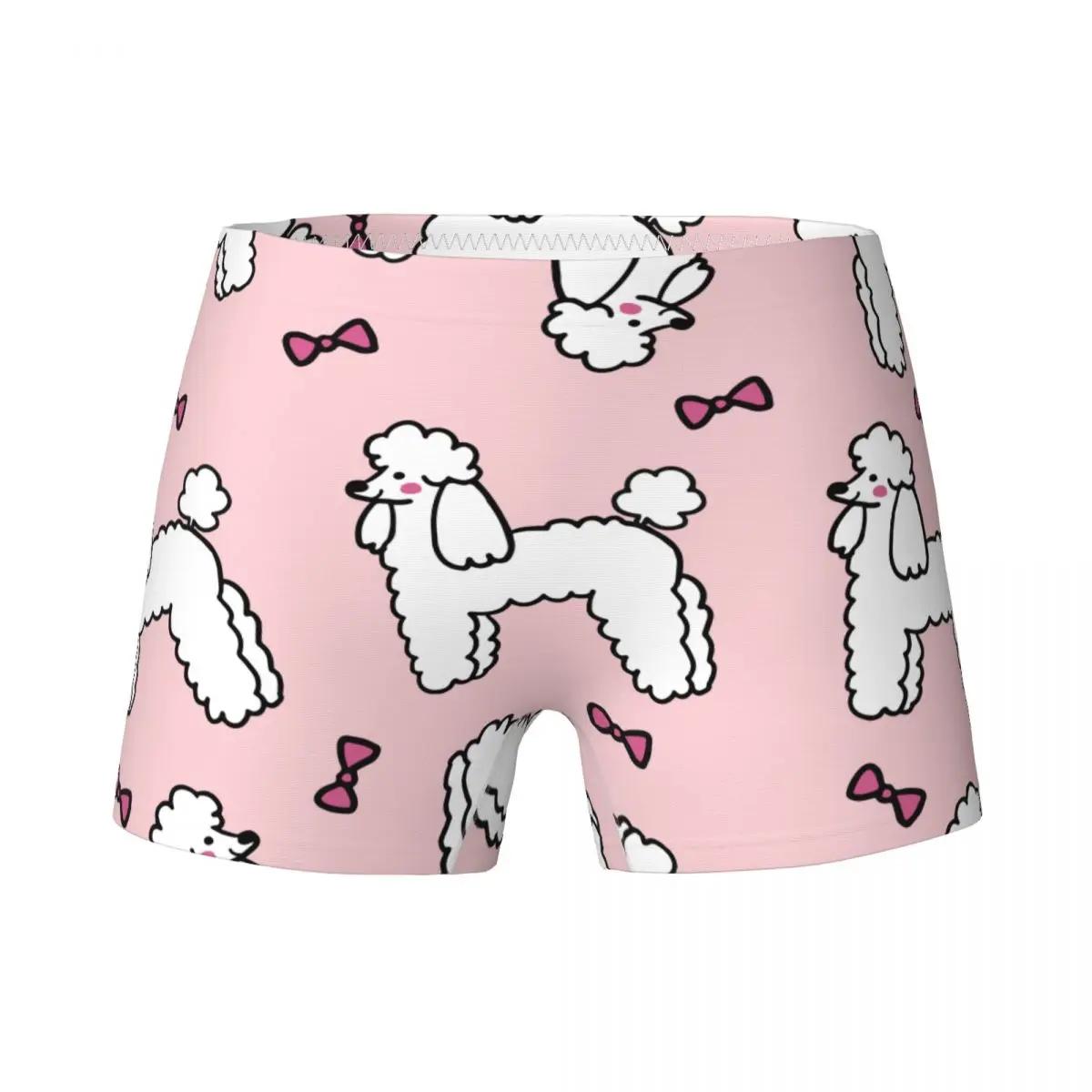 Young Girls Cute Poodle Dog Boxers Child Cotton Underwear Teenagers Gift for Animal Dogs Lover Underpants Briefs Siz